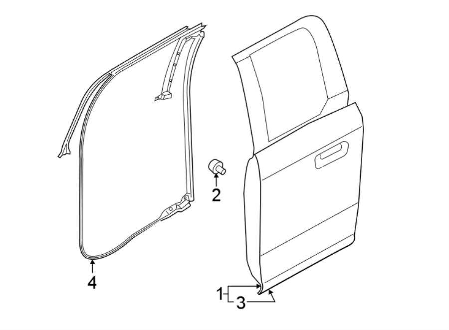 Diagram REAR DOOR. DOOR & COMPONENTS. for your 2020 Ford F-150   