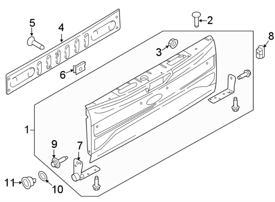 Diagram TAIL GATE. for your 2017 Lincoln MKZ Reserve Sedan  