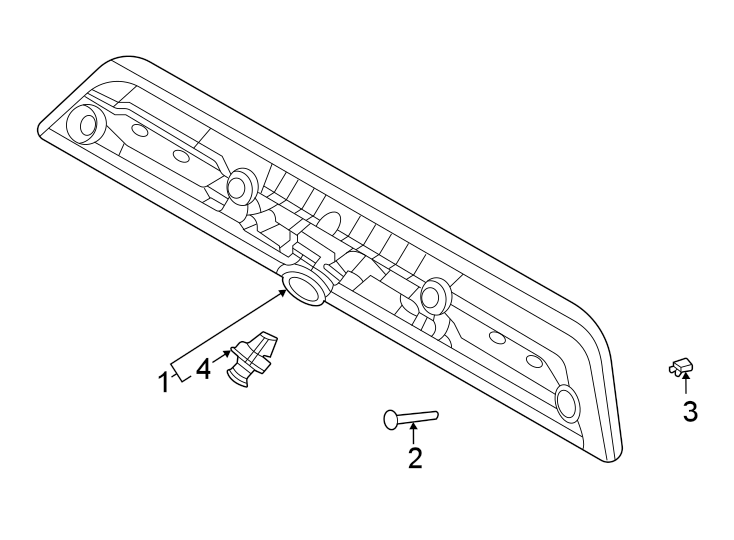 Diagram Rear lamps. High mounted stop lamp. for your 1989 Ford F-150   