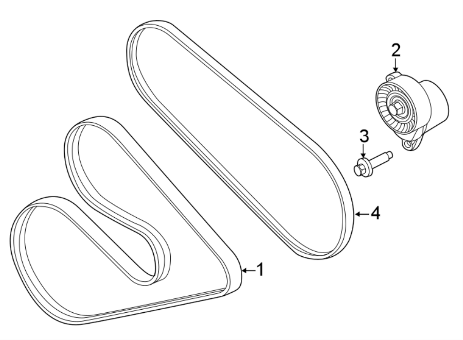 Diagram BELTS & PULLEYS. for your Ford