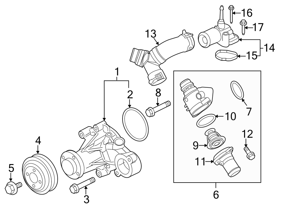 Diagram Rear suspension. Water pump. for your 2010 Lincoln MKZ   