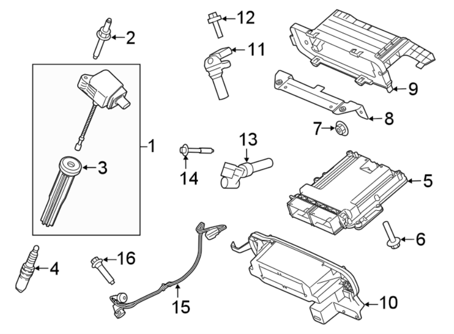 Diagram IGNITION SYSTEM. for your 2020 Ford F-150   