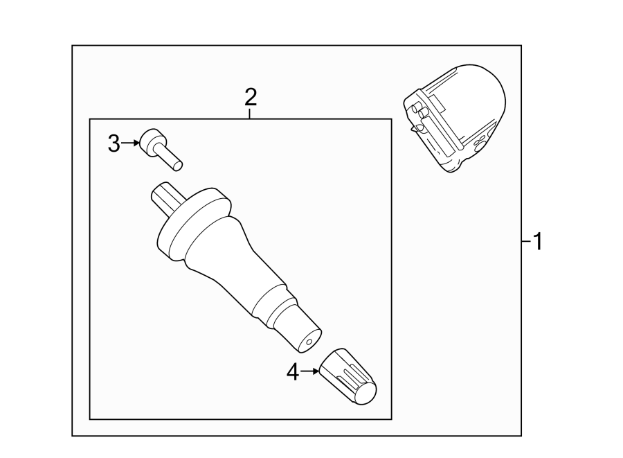 Diagram Tire pressure monitor components. for your 2018 Ford Transit Connect   