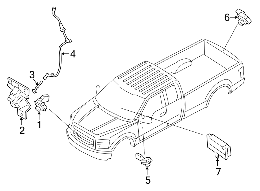 Diagram ELECTRICAL COMPONENTS. for your 2011 Ford F-150 6.2L V8 A/T 4WD Platinum Crew Cab Pickup Fleetside 