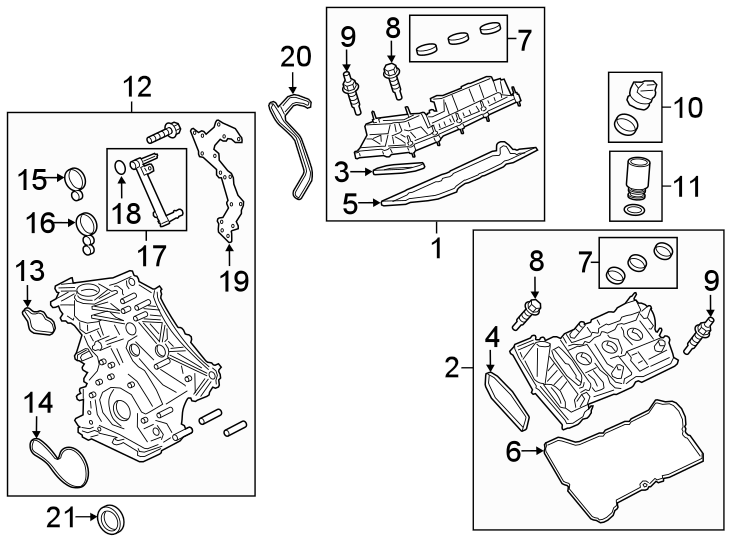 Diagram VALVE & TIMING COVERS. for your 2018 Ford F-150  Police Responder Crew Cab Pickup Fleetside 