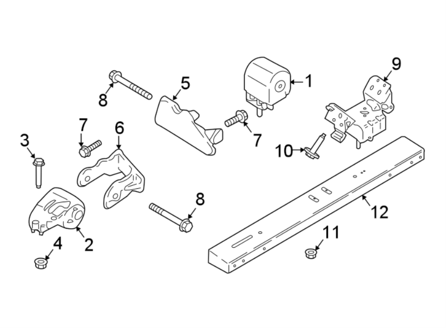 Diagram ENGINE & TRANS MOUNTING. for your 2007 Ford F-550 Super Duty   