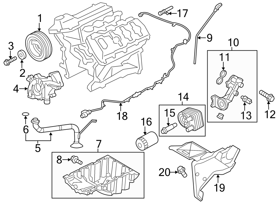 Diagram ENGINE PARTS. for your 2013 Ford Police Interceptor Utility 3.7L V6 A/T FWD Base Sport Utility 