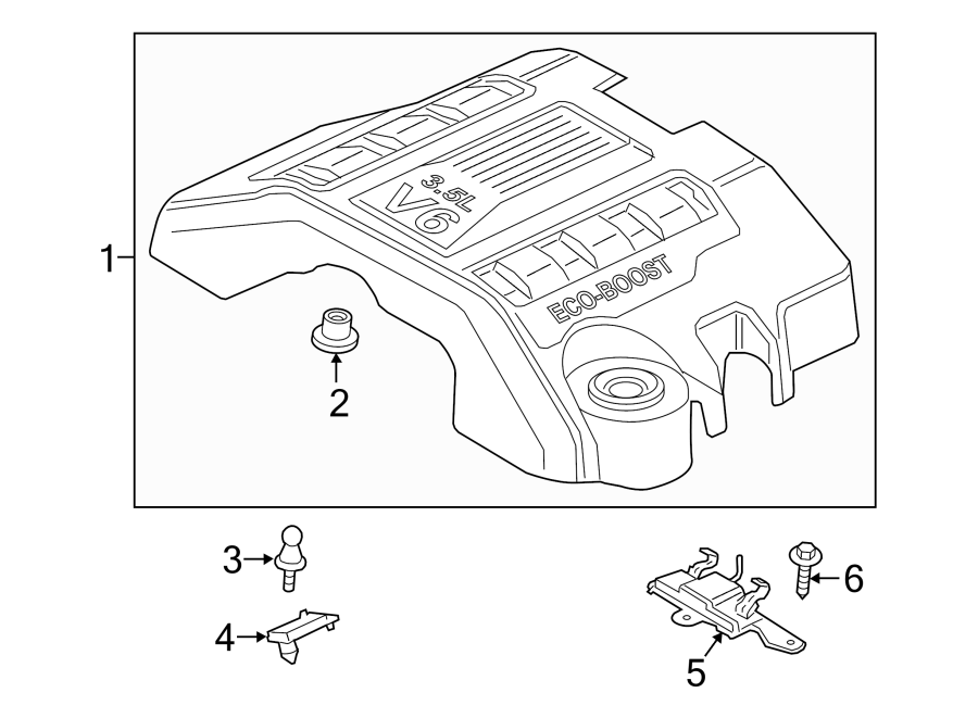 Diagram ENGINE APPEARANCE COVER. for your 2010 Lincoln MKZ   