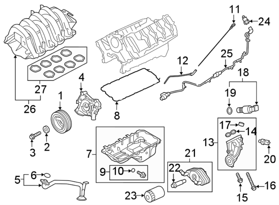 Diagram ENGINE PARTS. for your 2016 Ford F-150   