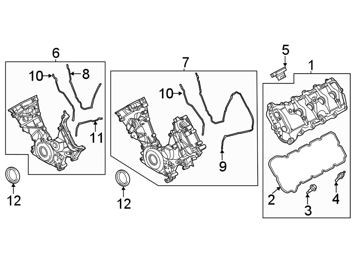 Diagram VALVE & TIMING COVERS. for your 2018 Ford F-150   