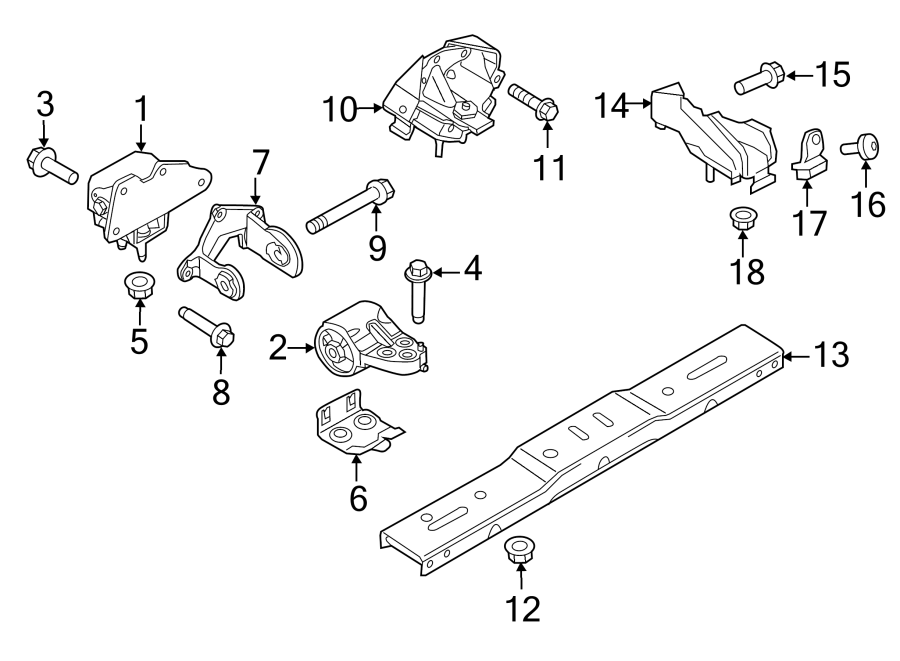 Diagram ENGINE & TRANS MOUNTING. for your 2007 Ford F-550 Super Duty   