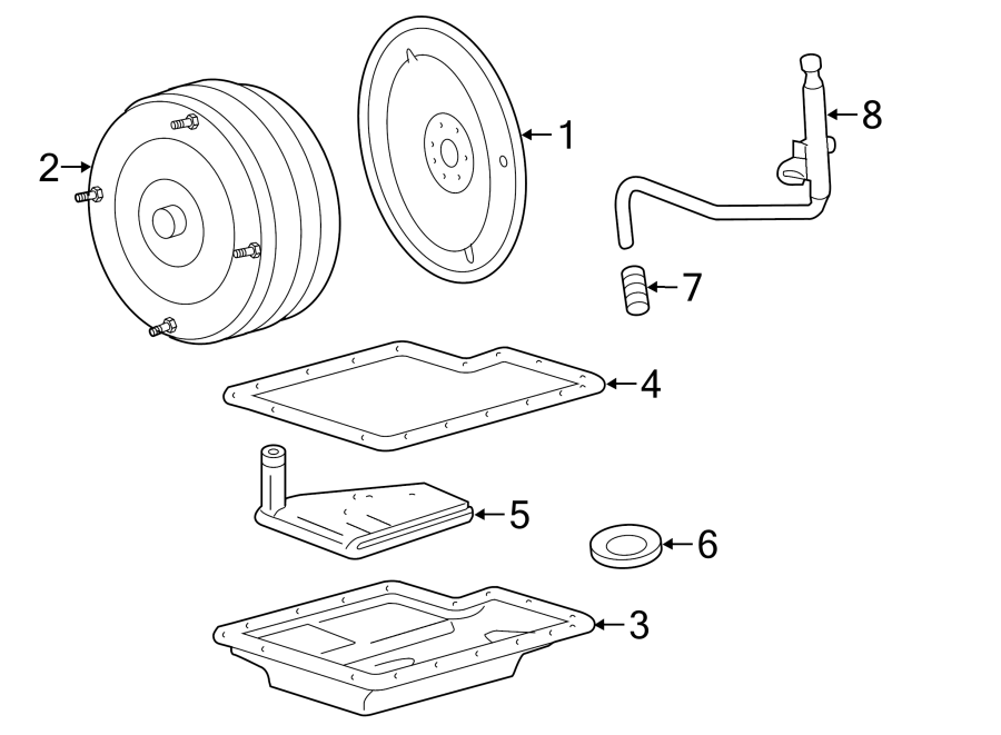 Diagram TRANSMISSION COMPONENTS. for your 2015 Lincoln MKZ Base Sedan  