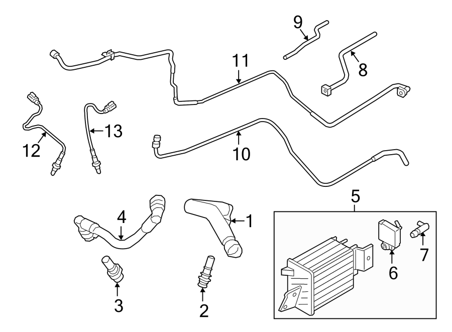 Diagram EMISSION SYSTEM. EMISSION COMPONENTS. for your 2014 Lincoln MKZ Base Sedan  