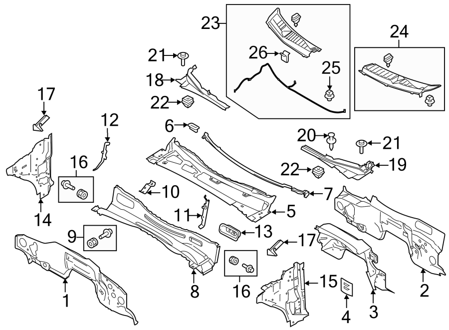 Diagram Cowl. for your Lincoln MKZ  