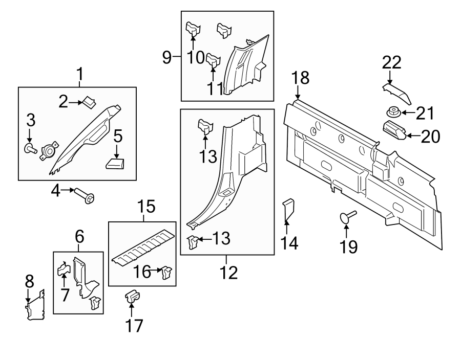 Diagram INTERIOR TRIM. for your 2008 Lincoln MKZ   