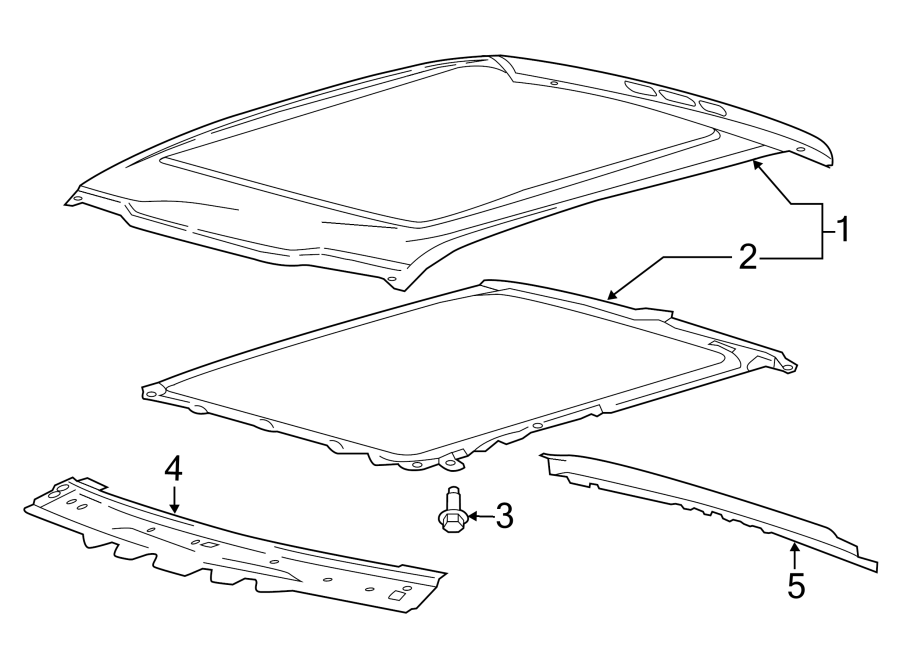 Diagram Crew cab. W/SUNROOF. for your 2019 Ford F-150 3.3L Duratec V6 FLEX A/T 4WD XLT Crew Cab Pickup Fleetside 