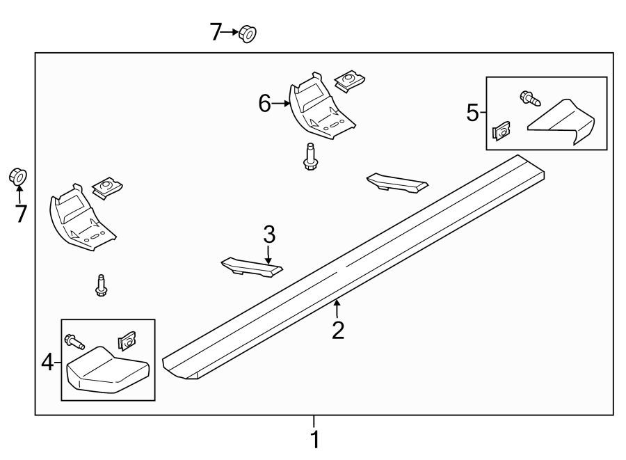 Diagram RUNNING BOARD. for your 2003 Ford F-150  XLT Standard Cab Pickup Fleetside 