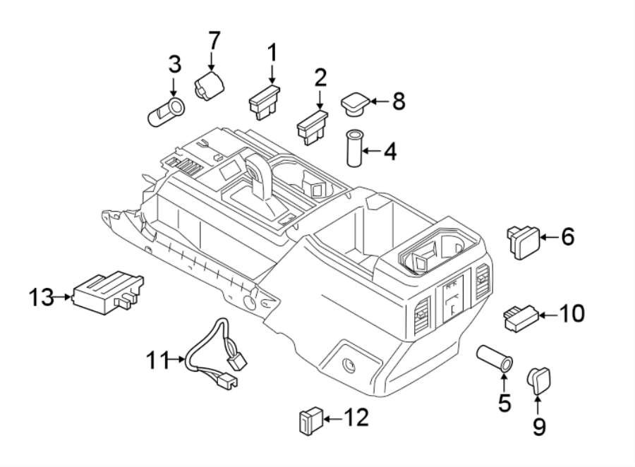 Diagram FRONT CONSOLE. for your Ford F-150  