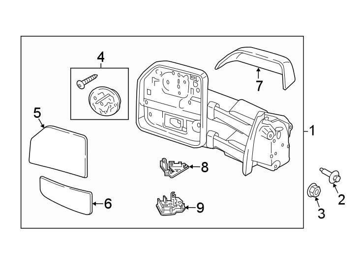 Diagram Front door. Outside mirrors. for your 2014 Ford Police Interceptor Utility   