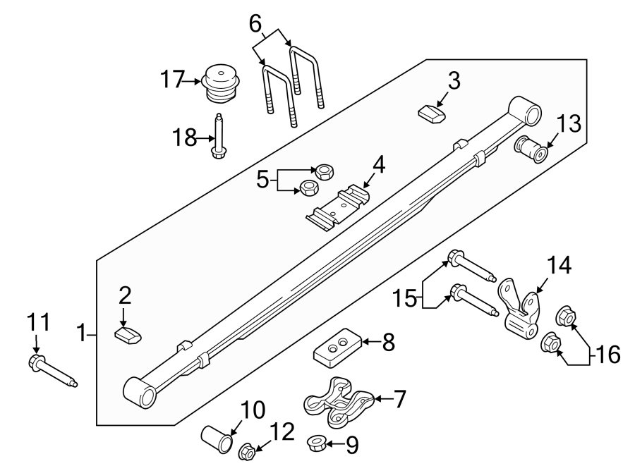 Diagram REAR SUSPENSION. SUSPENSION COMPONENTS. for your 2007 Ford F-150   