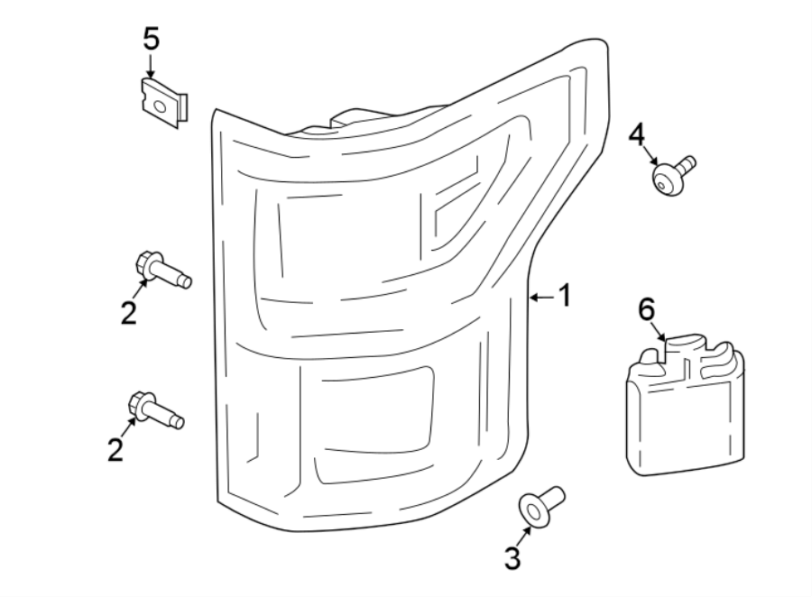 Diagram REAR LAMPS. TAIL LAMPS. for your 2019 Ford F-150 3.0L Power-Stroke V6 DIESEL A/T RWD XLT Crew Cab Pickup Fleetside 