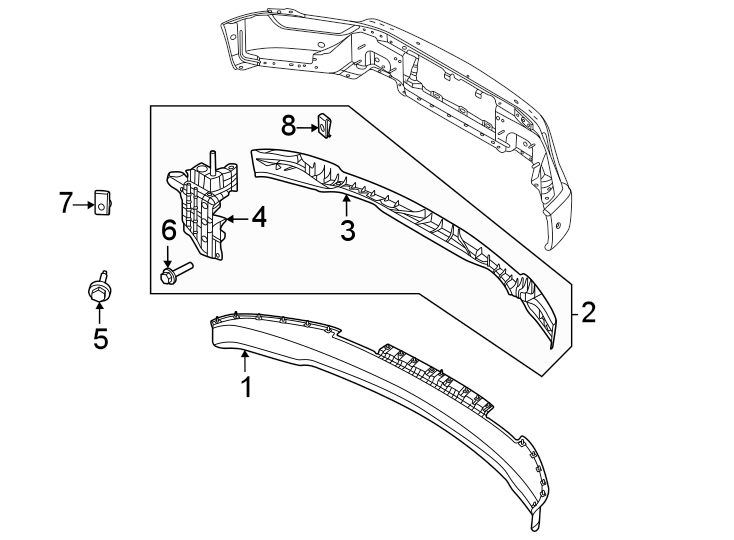 Diagram Front bumper. Bumper & components. for your 2010 Lincoln MKZ   