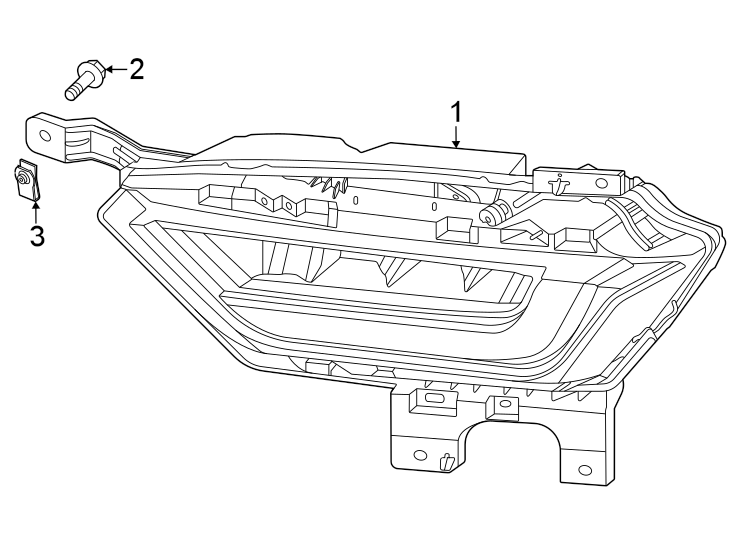 Front lamps. Fog lamps. Diagram