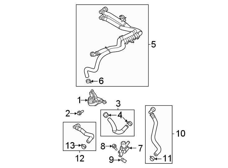 Diagram Water pump. for your 2010 Ford Transit Connect   