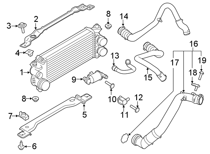 Diagram Intercooler. for your 2017 Lincoln MKZ Reserve Sedan  