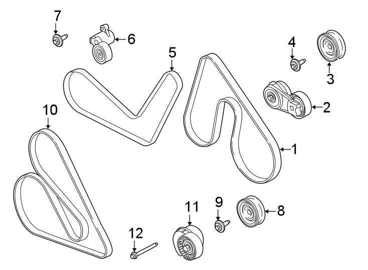 Diagram Belts & pulleys. for your Ford F-150  