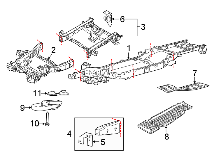 Diagram Frame & components. for your Ford