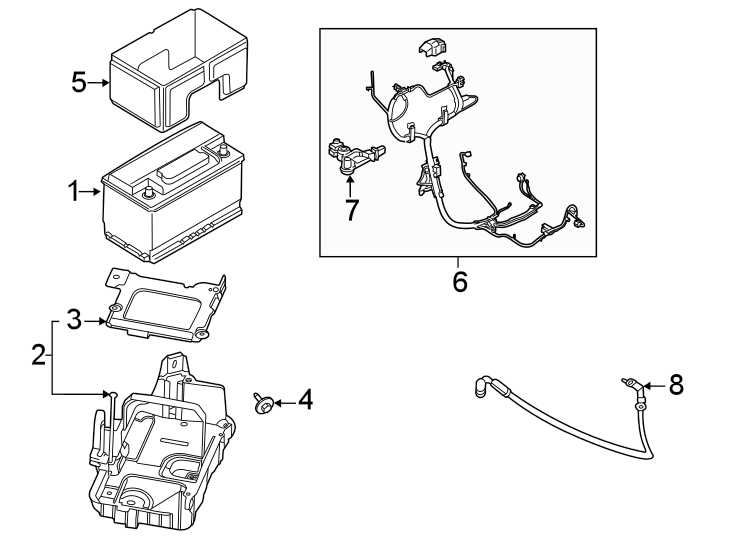 Diagram Dual alternator. Single alternator. for your 2024 Ford F-150 5.0L V8 FLEX A/T RWD STX Extended Cab Pickup Fleetside 