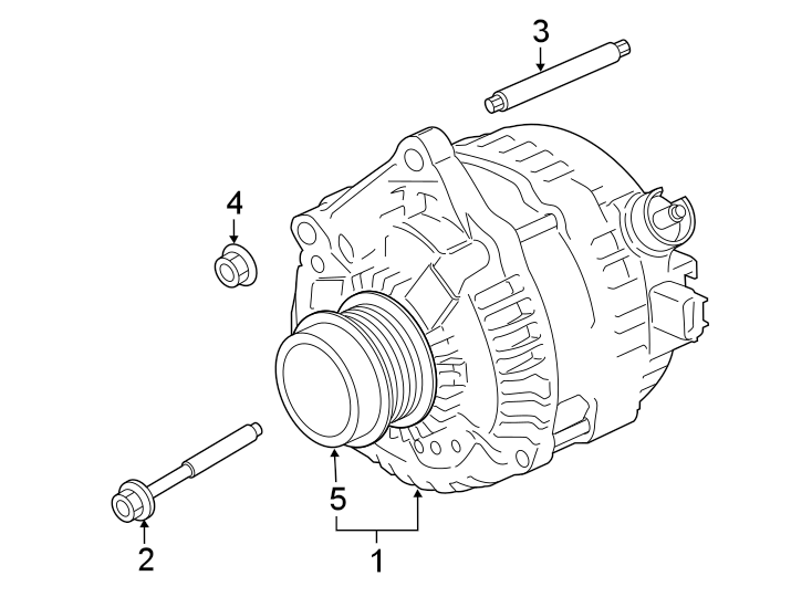 Full size assembly image of Alternator. (1/1)