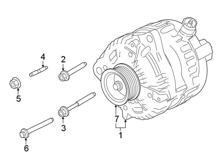 Diagram Alternator. for your 2022 Ford F-150 5.0L V8 FLEX A/T 4WD SSV Crew Cab Pickup Fleetside 