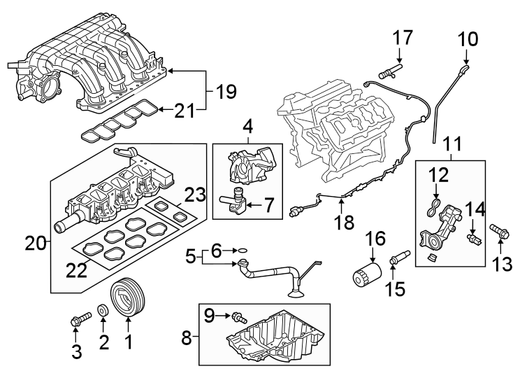 Diagram Engine parts. for your 2011 Ford F-150   