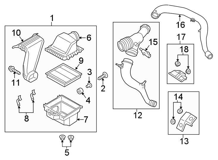 Seats & tracks. Air intake. Diagram