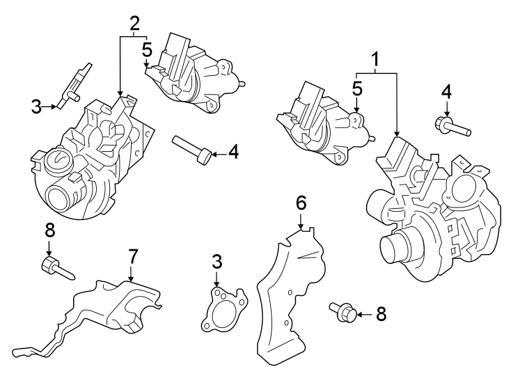 Diagram Turbocharger & components. for your Ford F-150  