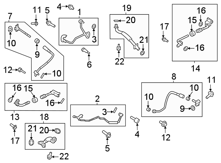 Diagram Hoses & pipes. for your 2022 Ford F-150   