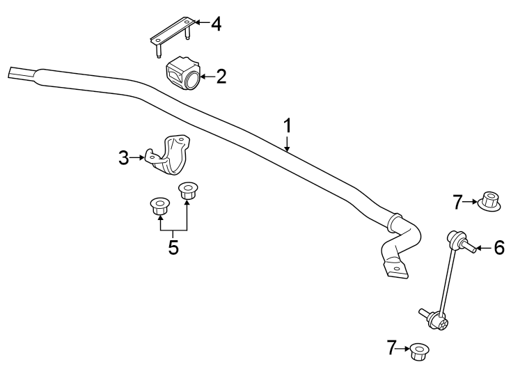 Diagram Front suspension. Stabilizer bar & components. for your 2017 Lincoln MKZ Premiere Sedan  