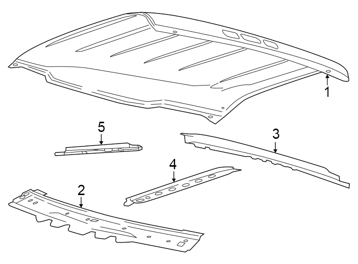 Diagram Roof & components. for your 2021 Ford F-150 3.0L Power-Stroke V6 DIESEL A/T 4WD XL Standard Cab Pickup Fleetside 