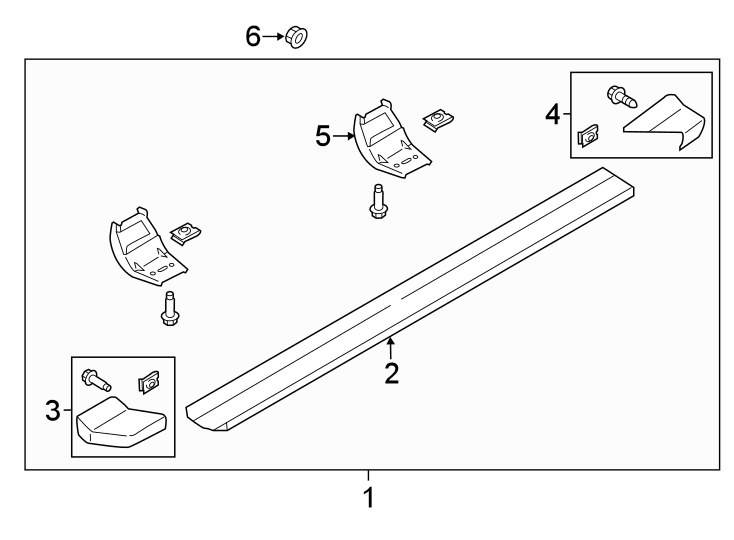 Diagram Running board. for your Ford F-350 Super Duty  