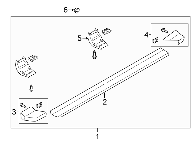 Diagram Running board. for your Ford F-350 Super Duty  