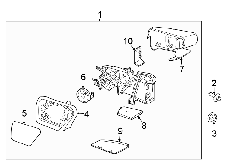 Diagram Front door. Outside mirrors. for your 1987 Ford F-150   