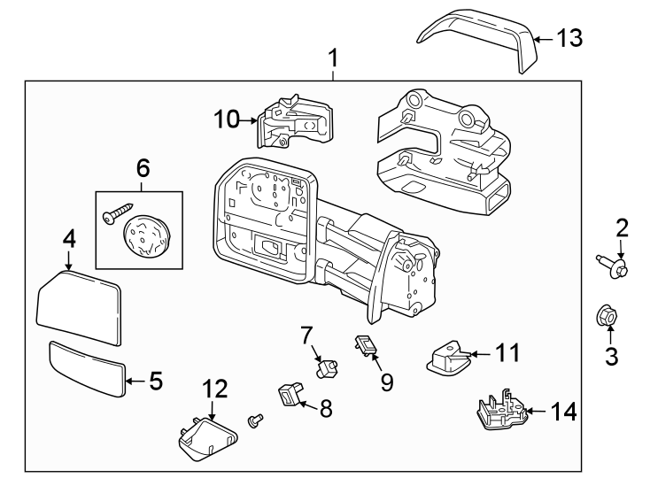 Diagram Front door. Outside mirrors. for your 1988 Ford F-150   