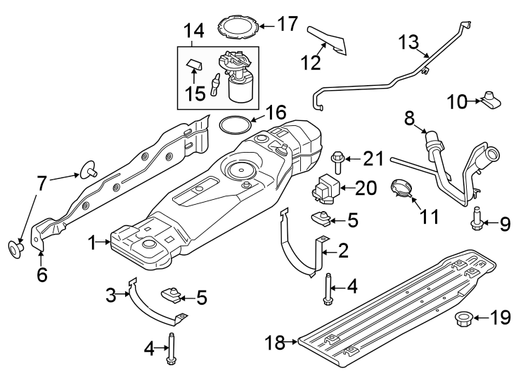 Diagram Fuel system components. for your 2002 Ford F-450 Super Duty  Lariat Cab & Chassis - Crew Cab 