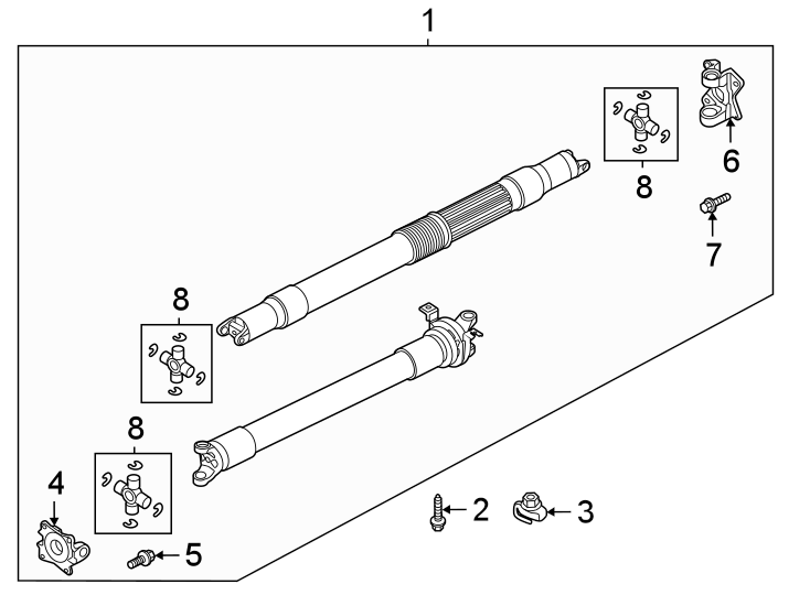 Diagram Rear suspension. for your 2022 Ford Expedition 3.5L EcoBoost V6 A/T RWD King Ranch Sport Utility 