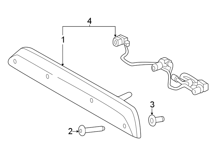 Diagram Rear lamps. High mounted stop lamp. for your 2021 Ford F-150  XL Crew Cab Pickup Fleetside 