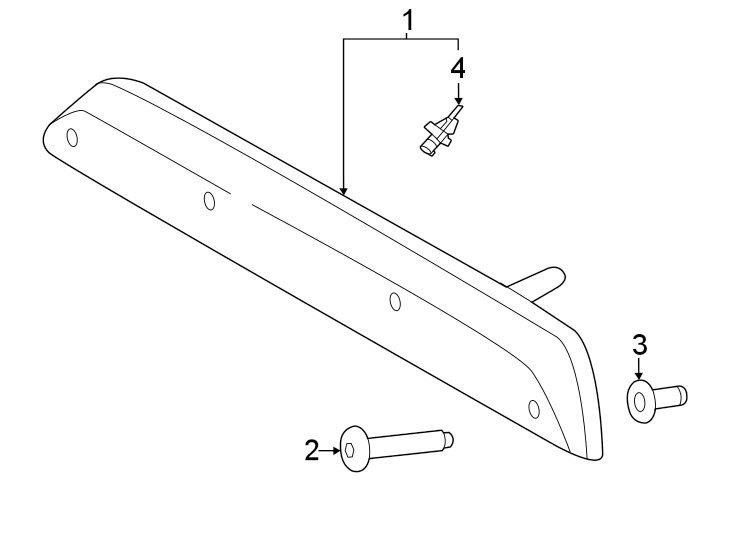 Diagram Rear lamps. High mounted stop lamp. for your Ford F-150  