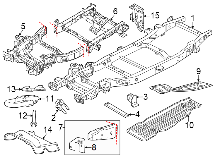 Diagram Frame & components. for your 2017 Lincoln MKZ   