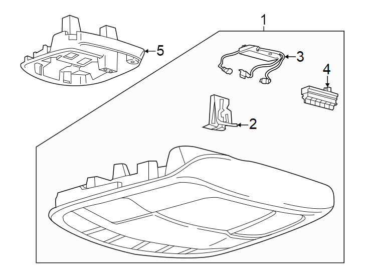 Diagram Overhead console. for your 2006 Ford F-150 4.6L Triton V8 A/T 4WD XL Standard Cab Pickup Fleetside 